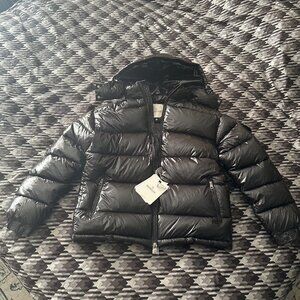 Black moncler puffer jacket